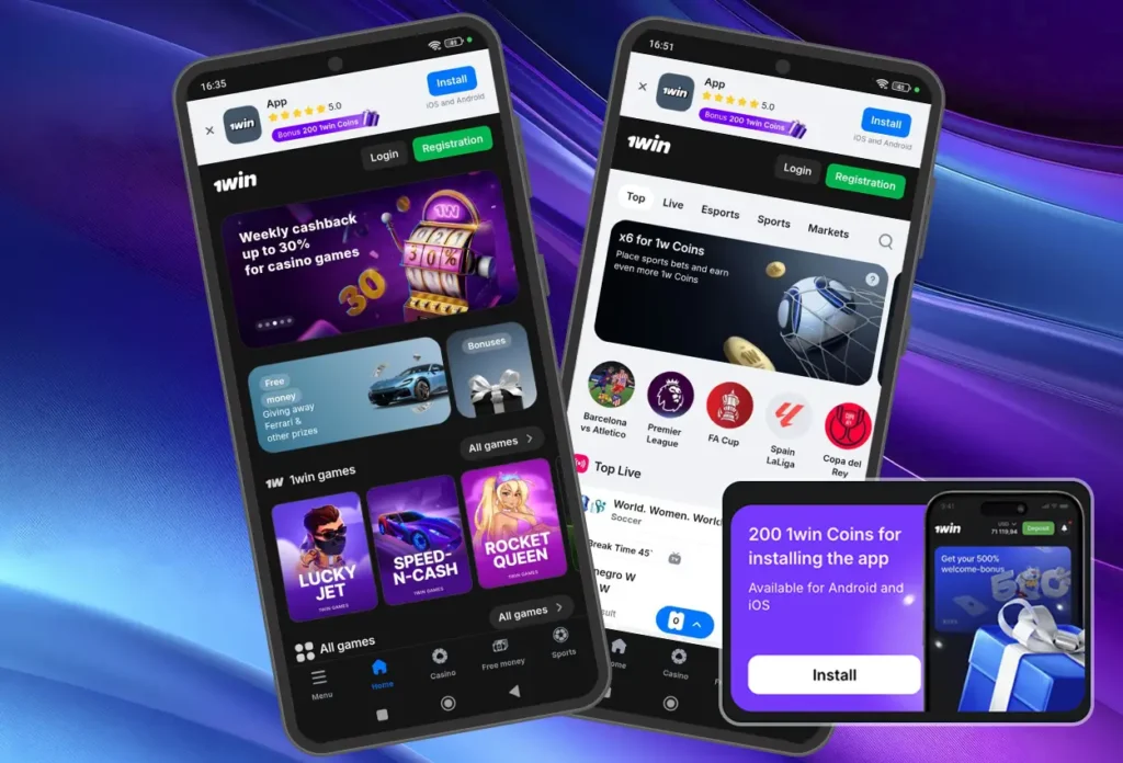1win Mobile App for Android and iOS in India